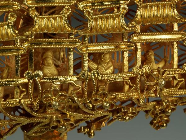 Épingle chinoise en filigrané d'or (4)