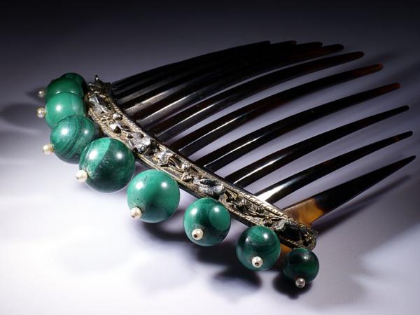 Peigne Empire aux malachites (4)