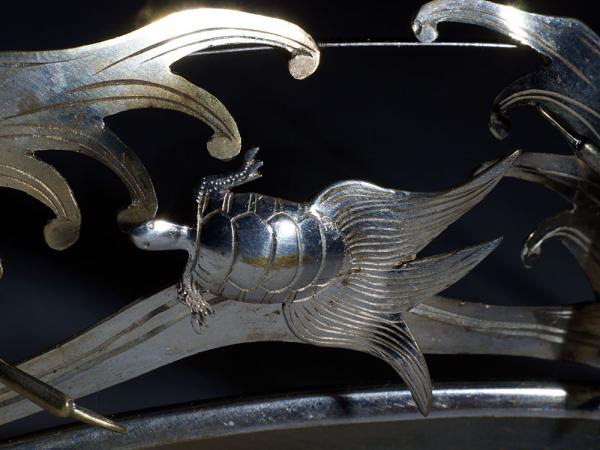 Peigne japonais grue et tortue (3)