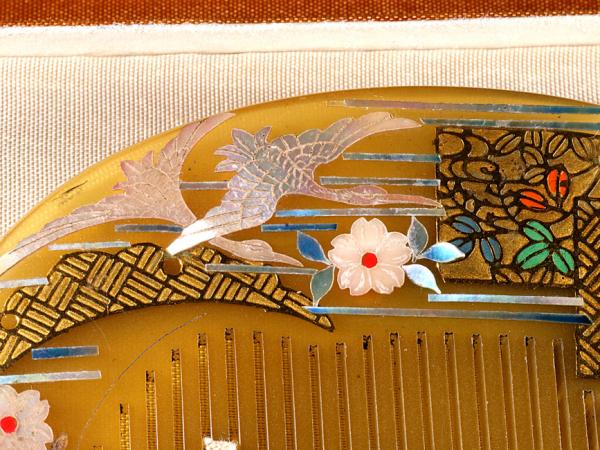 Japanese crane design hair ornaments (4)