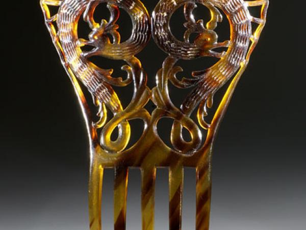 Peigne Art Nouveau aux dragons (2)