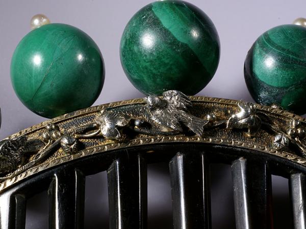 Peigne Empire aux malachites (4)