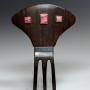Wood comb, pink cabochons. USA, late 20th c. Wood comb, pink cabochons. USA, late 20th c.