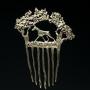 Doberman dog, tree and roots. Silver, USA, late 20th c. Doberman dog, tree and roots. Silver, USA, late 20th c.